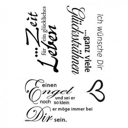 Stempel / Stamp: Transparent Clear stamp, I wish you - 5 part, transparent