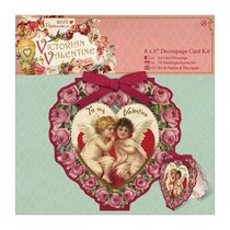 6 x 6 Decoupage Card Kit - Victoriaans Valentine