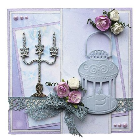 Joy!Crafts und JM Creation Embossing and cutting mat, candle holders and lamp
