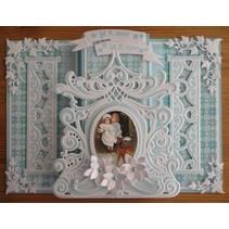 Marianne Design, stamping and embossing stencil, Petra's mirror