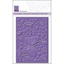 Goffratura cartelle, fiori e farfalle, A6, 14,8 x 10,5 centimetri