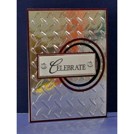 embossing Präge Folder Prægning af mapper, Diamond plade, A6, 14,8 x 10.5cm