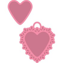 Gravação e corte de modelo + selo, corações dos doces