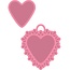 Marianne Design Embossing and cutting template + stamp, candy hearts