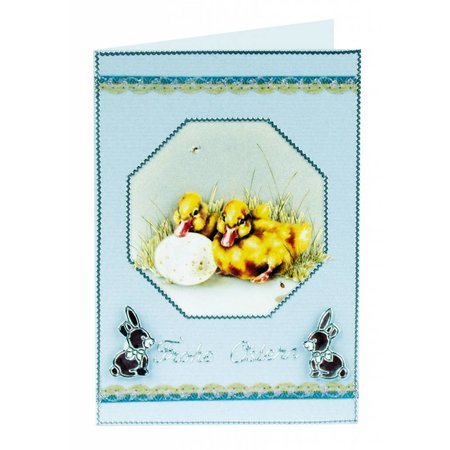 BILDER / PICTURES: Studio Light, Staf Wesenbeek, Willem Haenraets 3D Stanzbogenset "chick", 1 folha padrão e 1 dado de folhas soltas, A4