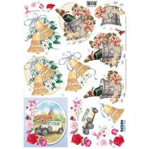 3D udstanset ark bryllup, engagement