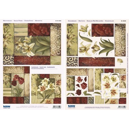 BILDER / PICTURES: Studio Light, Staf Wesenbeek, Willem Haenraets 3D die hoja + hoja patrón, corte "Facetas Tarjetas: flores"