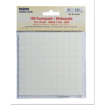 Foampads 5 x 5 mm bianco, borsa 100 cesti, 1 mm di spessore