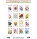 REDDY Rubbelbilder, 16 Blumensträuße für Minikärtchen  + 16 Minikärtchen