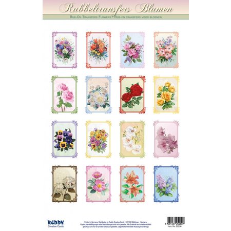 REDDY Rub, 16 bouquets pour les mini-cartes + 16 mini cartes