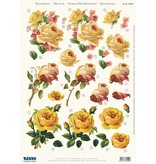 BILDER / PICTURES: Studio Light, Staf Wesenbeek, Willem Haenraets 3D die cut sheet yellow roses, A4