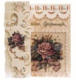 BASTELSETS / CRAFT KITS: Kit Craft: dobradura Romântico, Antique Rose