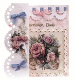 BASTELSETS / CRAFT KITS: Craft Kit: Romantisk folding, Antique Rose