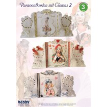 Bastelset: Paravantkarten avec des clowns