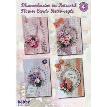 Exlusiv Bastelset: Blumenkarten im Retrostil