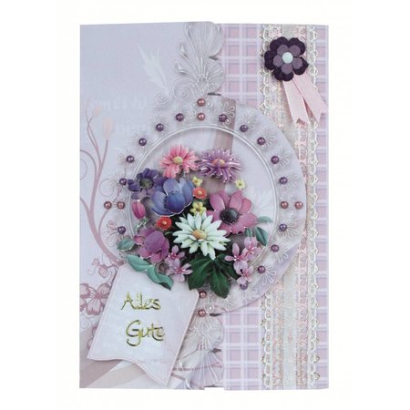 Exlusiv Bastelset: Floral card in retro style