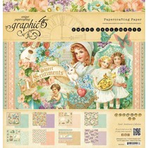 Designerblock, Papierblock, "Sweet Sentiments Paper Pad" 24 Blatt, 30,5 x 30,5cm