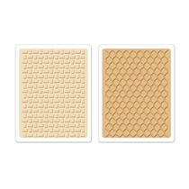 2 embossing folders, getextureerde Impressions