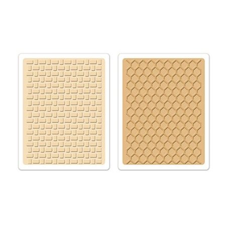 Sizzix 2 embossing folders, getextureerde Impressions