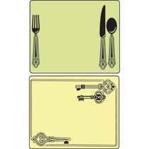 2 pastas de gravação em relevo, textura Impressions