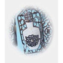 NEW: punching and embossing stencils, Perfum Bottle Tag