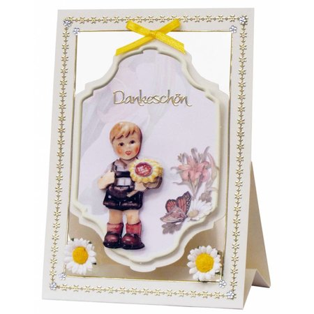 BASTELSETS / CRAFT KITS: 3D NoteCards: "MI Hummel", pour 4 cartes