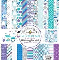 Designer Block, paper block, Doodlebug - Frosty Friends 30.5 x 30.5cm
