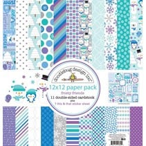 Designer Block, blocchi di carta, Doodlebug - Frosty Friends 30,5 x 30,5 centimetri