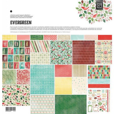 DESIGNER BLÖCKE  / DESIGNER PAPER Bloco Designers, Basic Grey - Evergreen - Coleção Pacote