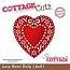 Cottage Cutz Stansing og preging sjablong, Lacy Doily Heart (4x4), brikke hjerte
