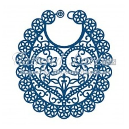 Tattered Lace Corte e estampagem stencils, bib bebê Lace esfarrapada