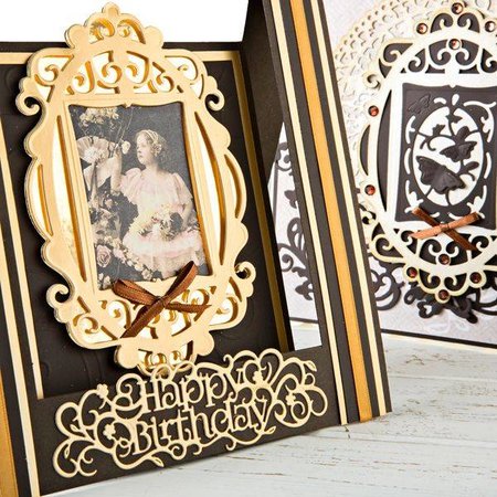 TONIC Tonic, stampaggio e goffratura stencil TOPPER DEL SET + Testo BUON COMPLEANNO