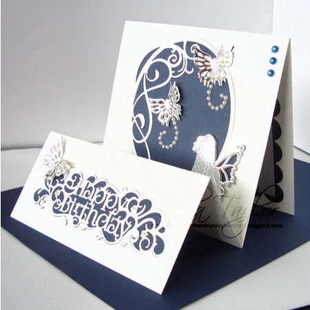 TONIC Tonic, Stanz- und Prägeschablonen,TOPPER DIE SET + Text HAPPY BIRTHDAY