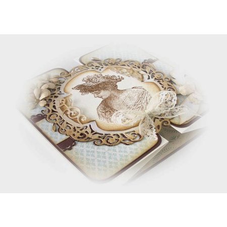TONIC Tonic, stampaggio e goffratura stencil TOPPER DEL SET + Testo BUON COMPLEANNO