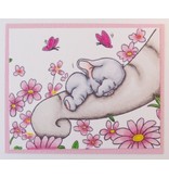 Wild Rose Studio`s A7 stamp set Bella Sleeping