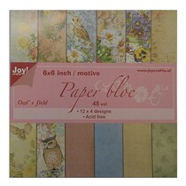 Designer Paper campo Owls bloco, com motivos coruja