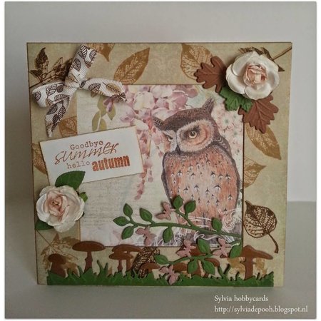 DESIGNER BLÖCKE  / DESIGNER PAPER Designer Paper block Owls field, with owl motifs