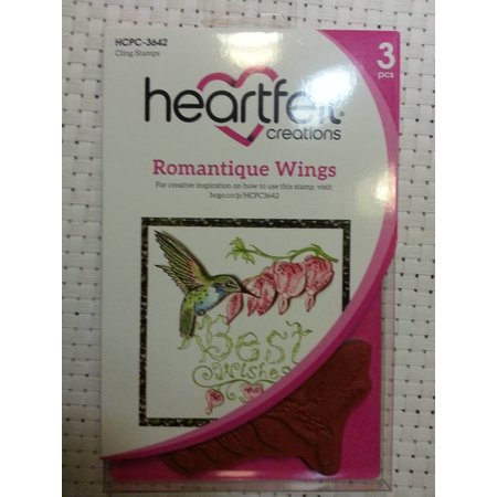 Heartfelt Creations aus USA Rubber Stempel, 3 Motive, Romantique Wings