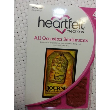 Heartfelt Creations aus USA Stempels, 4 motieven, Journal Labels tekst voor alle gelegenheden
