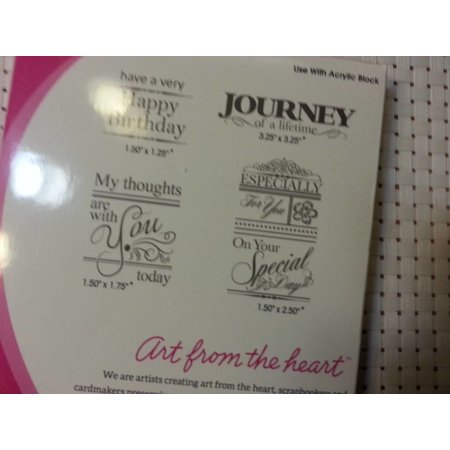 Heartfelt Creations aus USA sellos de goma, 4 motivos, Diario etiquetas de texto para todas las ocasiones