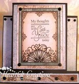 Heartfelt Creations aus USA sellos de goma, 4 motivos, Diario etiquetas de texto para todas las ocasiones
