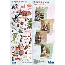 Bastelset Thinking of you, dog motifs