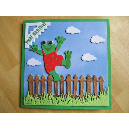 Yvonne Creations Embossing and cutting template, happy frog