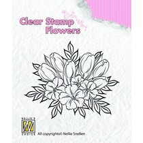 Klare frimerker, blomster