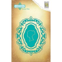 Vintasia embossing and cutting template, Multi-Patterns, Vintage frame with Silhouette Cameo