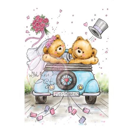 Wild Rose Studio`s A7 Stamp Set Just Married
