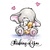 Wild Rose Studio`s A7 stempel satt Bella med Teddy