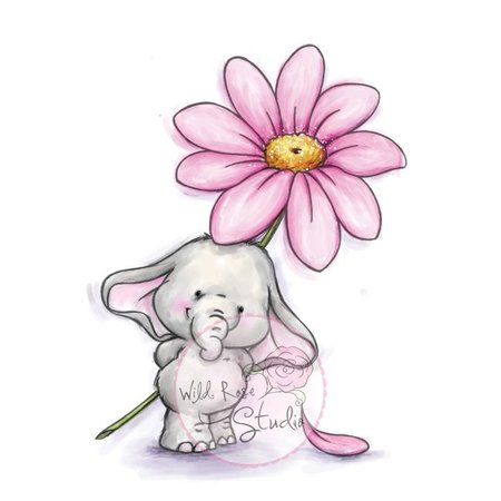 Wild Rose Studio`s A7 stempel set met Bella Daisy