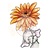 Wild Rose Studio`s A7 stempel sett med Bella Dahlia