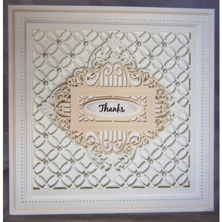 Creative Expressions Stamping and embossing stencil, Dainty Oval Frame